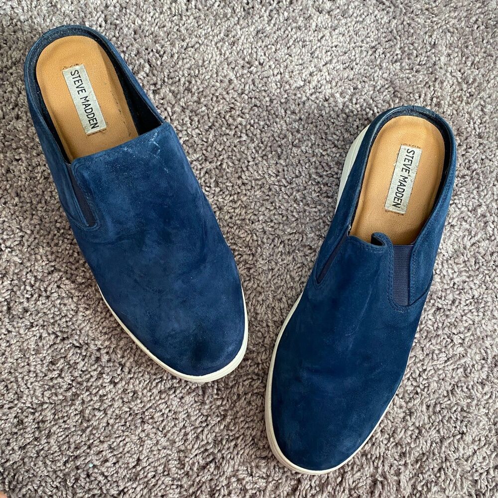 Steven Madden Men's Ezekiel Navy Blue Slip On Shoe Sneaker Size 11M
